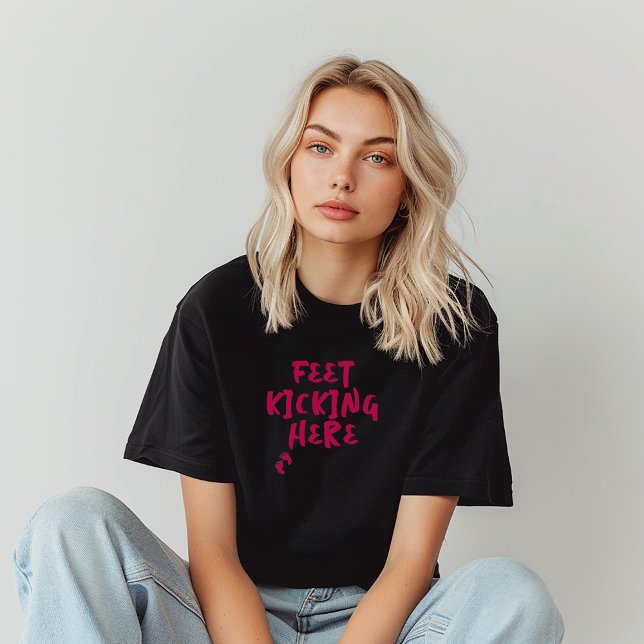 Humorous pregnancy fingerprint burgundy T-Shirt (Creator Uploaded)