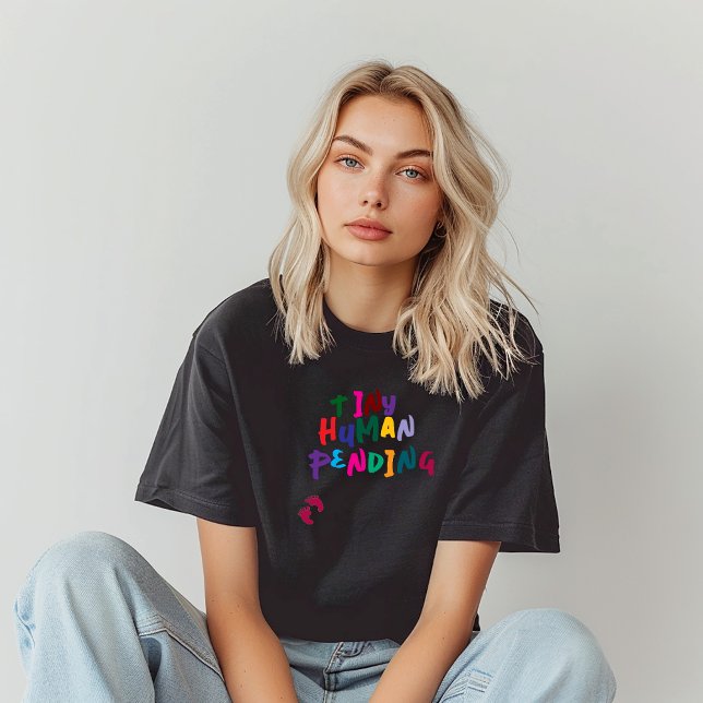 Humorous pregnancy fingerprint colorful T-Shirt (Creator Uploaded)