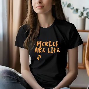 Humorous pregnancy fingerprint orange T-Shirt