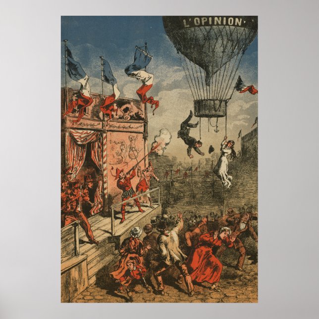 Humorous Print Of A Theatrical Performer (Front)