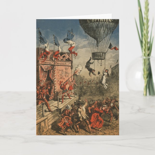 Humorous Print Of A Theatrical Performer Card (Front)