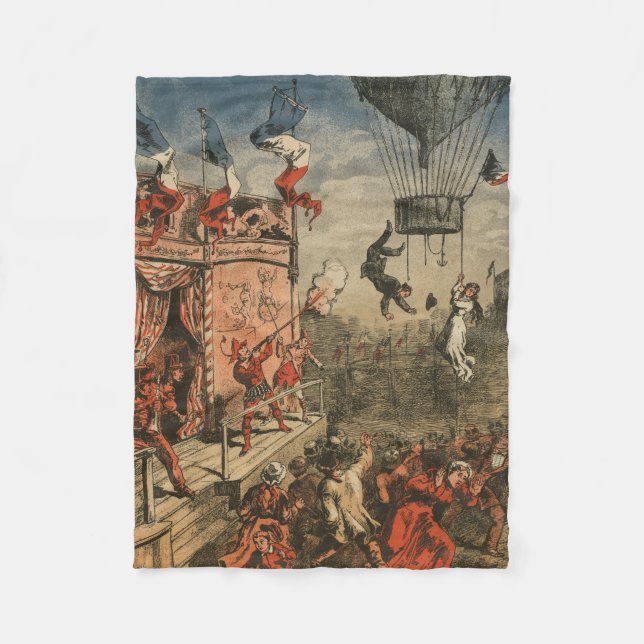 Humorous Print Of A Theatrical Performer Fleece Blanket (Front)