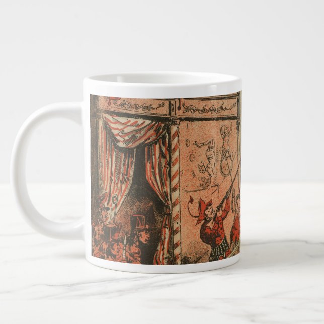 Humorous Print Of A Theatrical Performer Giant Coffee Mug (Left)
