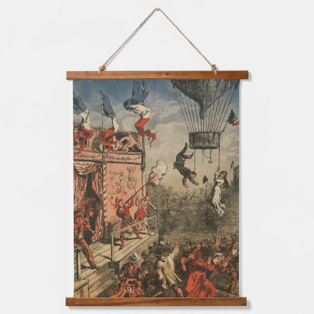 Humorous Print Of A Theatrical Performer Hanging Tapestry (Front)