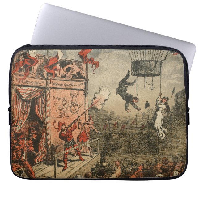Humorous Print Of A Theatrical Performer Laptop Sleeve (Front)