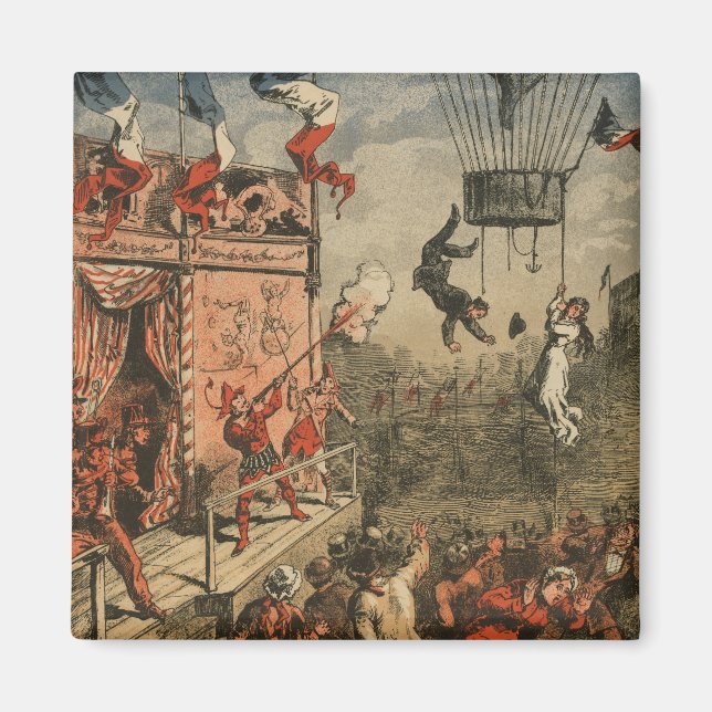 Humorous Print Of A Theatrical Performer Magnet (Front)