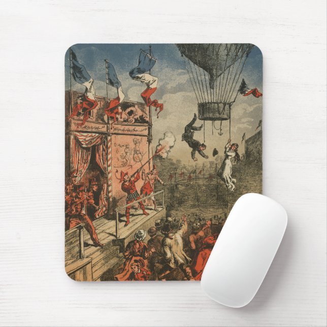 Humorous Print Of A Theatrical Performer Mouse Pad (With Mouse)