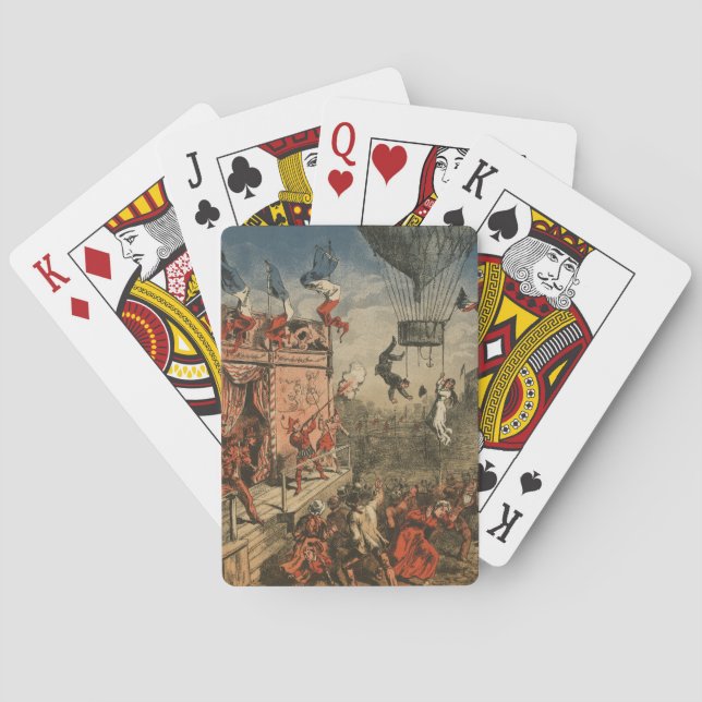 Humorous Print Of A Theatrical Performer Poker Cards (Back)