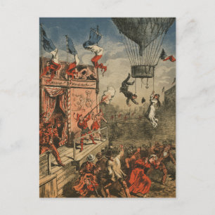 Humorous Print Of A Theatrical Performer Postcard