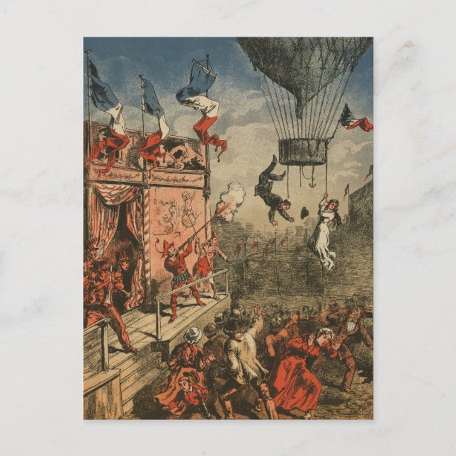 Humorous Print Of A Theatrical Performer Postcard (Front)