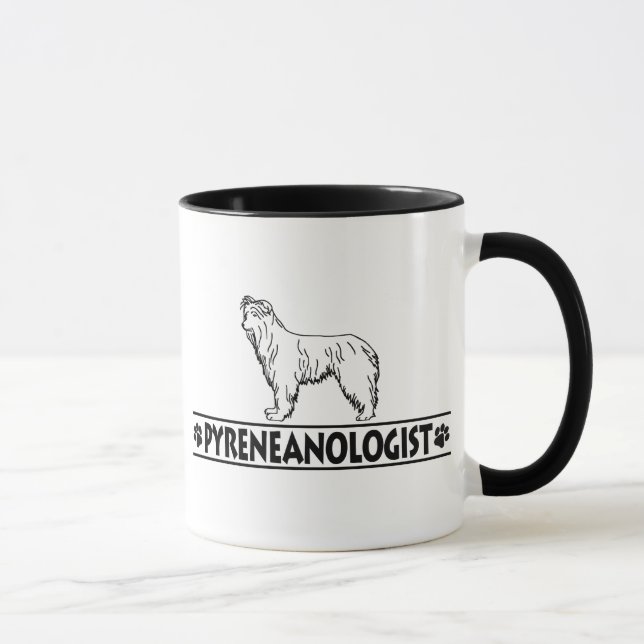 Humorous Pyrenean Shepherd Mug (Right)