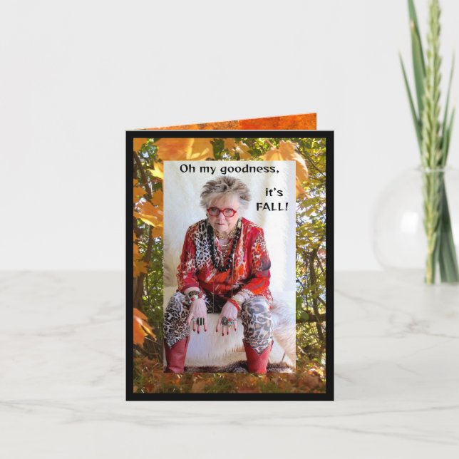 Humorous question about Fall Card (Front)