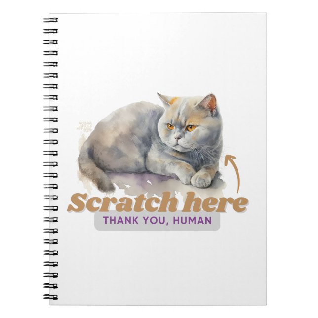Humorous Quote Gift for Cat Lovers Notebook (Front)