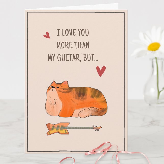 Humorous Quote I Love You Funny Cat Valentines Day Card (Creator Uploaded)