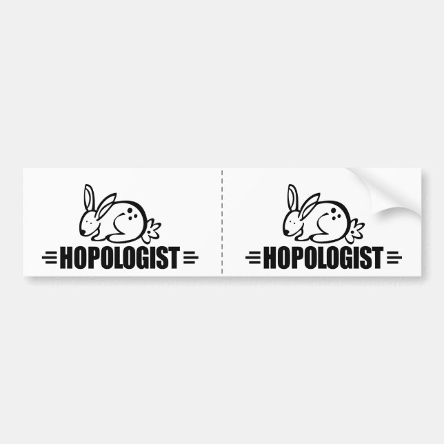 Humorous Rabbit Bumper Sticker (Front)