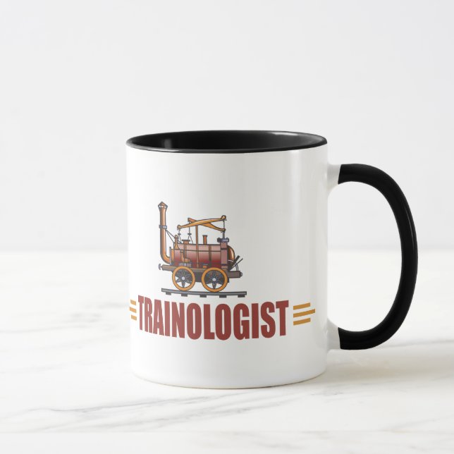 Humorous Railroad Train Mug (Right)