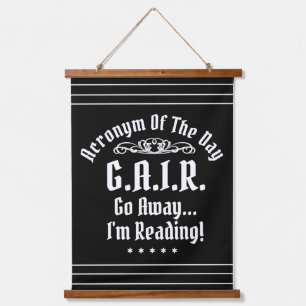 Humorous Reading Acronym White Text Hanging Tapestry