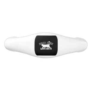 Humorous Real Men Love Cats Ceramic Drawer Pull