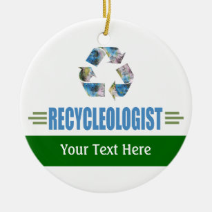 Humorous Recycling Ceramic Ornament