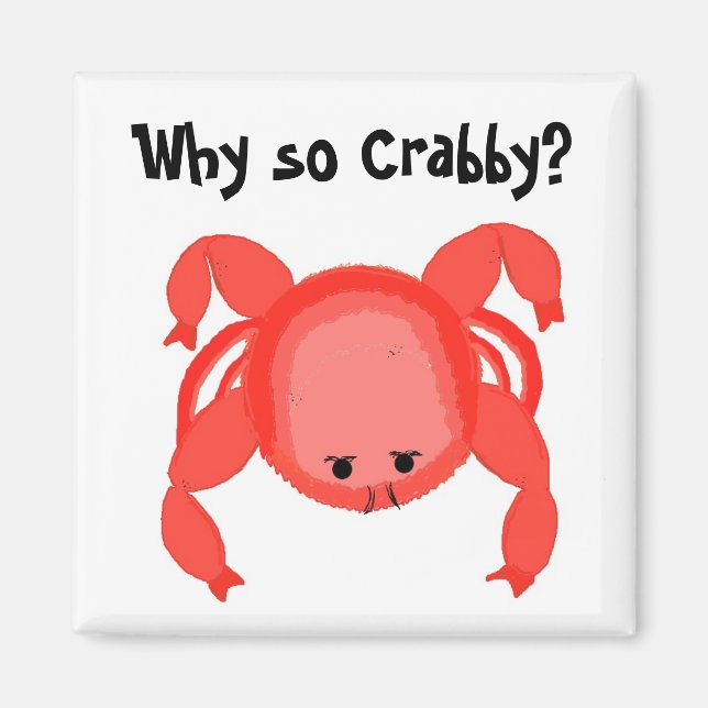 Humorous Red Crab Magnet (Front)
