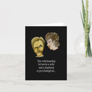 Humorous Relationship of Spouses Greeting Card