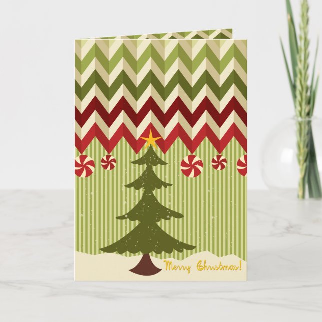 Humorous Retro Look For Christmas Holiday Card (Front)