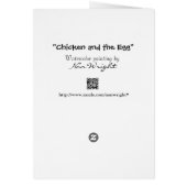 Humorous Rooster Card (Back)