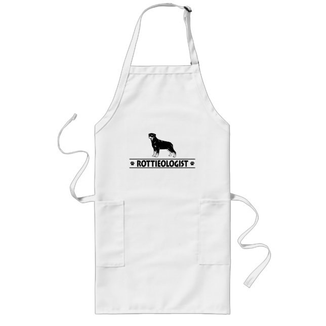 Humorous Rottweiler Long Apron (Front)
