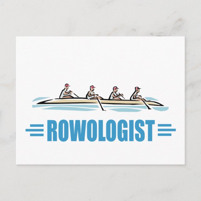 Humorous Rowing Postcard (Front)