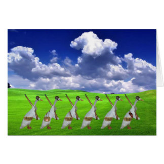 Humorous runner duck cards