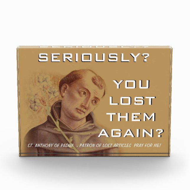 Humorous Saint Anthony of Padua Photo Block (Front)