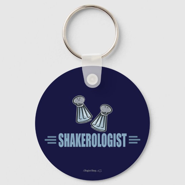 Humorous Salt and Pepper Shakers Keychain (Front)