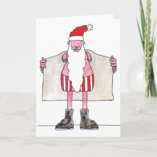 Humorous Santa Claus Christmas Card