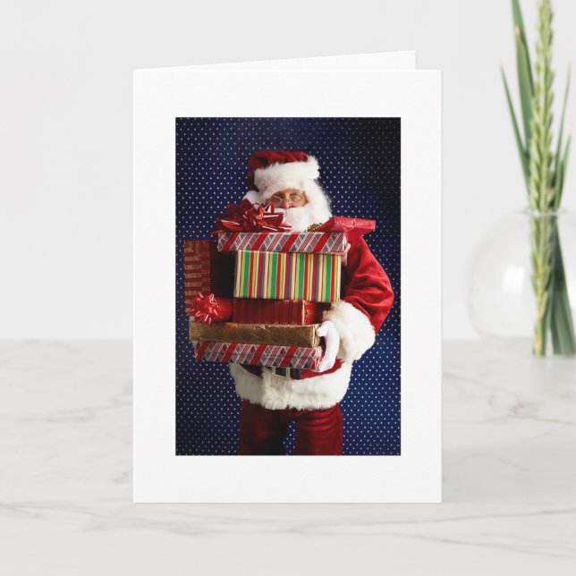 Humorous Santa Claus Greeting Card (Front)
