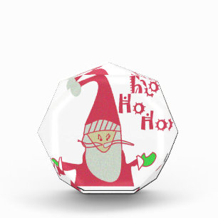 Humorous Santa Mouse: Unique Festive Art & Holiday Acrylic Award