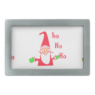 Humorous Santa Mouse: Unique Festive Art & Holiday Belt Buckle