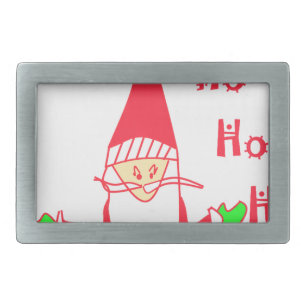 Humorous Santa Mouse: Unique Festive Art & Holiday Belt Buckle