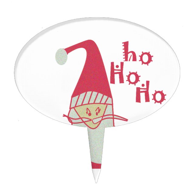 Humorous Santa Mouse: Unique Festive Art & Holiday Cake Topper (Front)