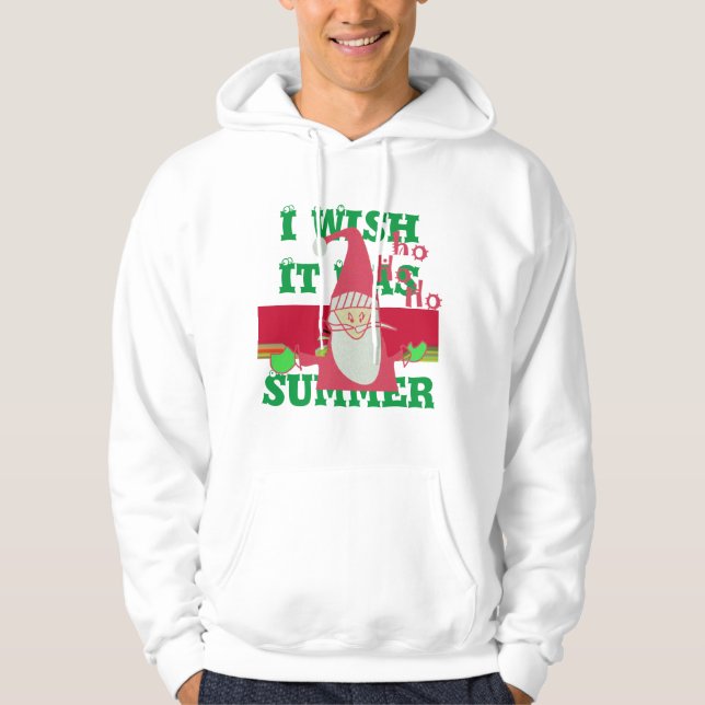 Humorous Santa Mouse: Unique Festive Art & Holiday Hoodie (Front)