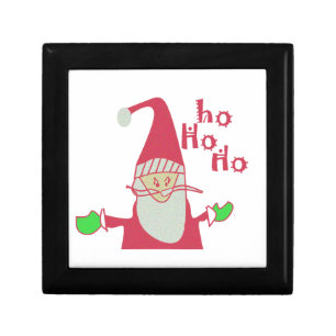 Humorous Santa Mouse: Unique Festive Art & Holiday Jewelry Box