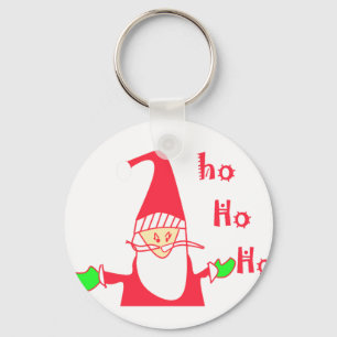 Humorous Santa Mouse: Unique Festive Art & Holiday Keychain