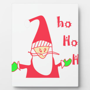 Humorous Santa Mouse: Unique Festive Art & Holiday Plaque