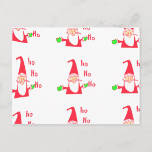 Humorous Santa Mouse: Unique Festive Art & Holiday Postcard