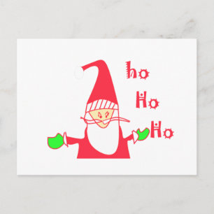 Humorous Santa Mouse: Unique Festive Art & Holiday Postcard