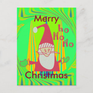 Humorous Santa Mouse: Unique Festive Art & Holiday Postcard