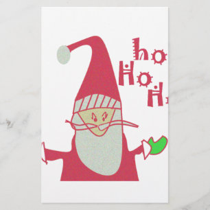 Humorous Santa Mouse: Unique Festive Art & Holiday Stationery