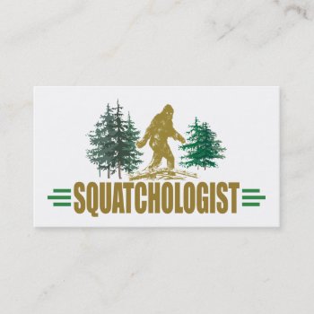 Humorous Sasquatch  Bigfoot Business Card by OlogistShop at Zazzle