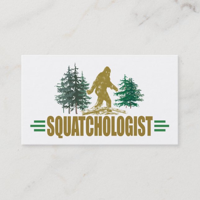 Humorous Sasquatch, Bigfoot Business Card (Front)
