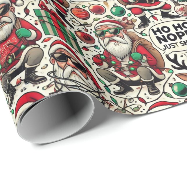 Humorous Satirical Christmas Wrapping Paper (Roll Corner)