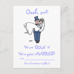 Humorous Save The Date Postcard